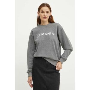 La Mania bluza PL femei, culoarea gri, melanj, PRIVATE imagine