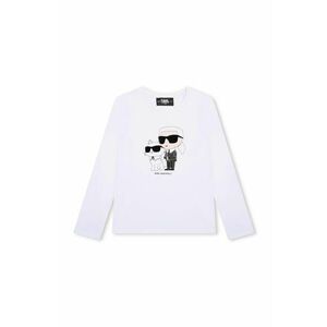 Karl Lagerfeld longsleeve copii culoarea alb, Z30209 imagine