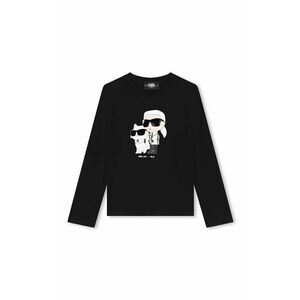 Karl Lagerfeld longsleeve copii culoarea negru, Z30209 imagine