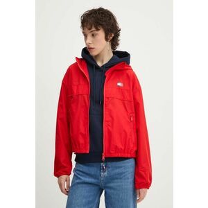 Tommy Jeans windbreaker culoarea rosu, de tranzitie, DW0DW19302 imagine