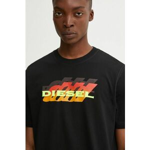 Diesel tricou din bumbac T-ADJUST-K5 barbati, culoarea negru, cu imprimeu, A14824.0GRAI imagine