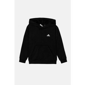 adidas bluza copii J SL FC FL HD culoarea negru, cu glugă, neted, IV7310 imagine