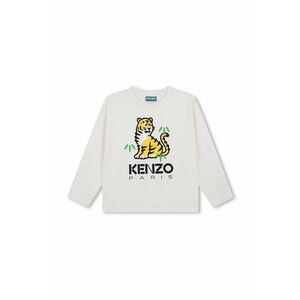 Kenzo Kids longsleeve din bumbac pentru copii culoarea bej, cu imprimeu, K60740 imagine