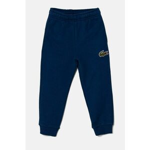 Lacoste pantaloni de trening din bumbac pentru copii culoarea albastru marin, neted, XJ2474 imagine