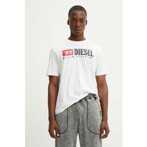 Diesel tricou din bumbac T-ADJUST-K14 barbati, culoarea alb, cu imprimeu, A15025.0GRAI imagine