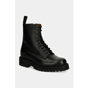 Common Projects botine Combat femei, culoarea negru, cu toc plat, 6180 imagine