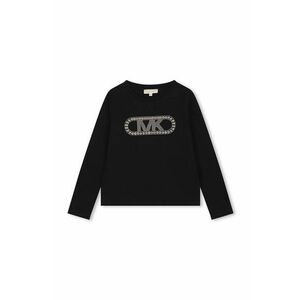 Michael Kors longsleeve din bumbac pentru copii culoarea negru, R30143 imagine