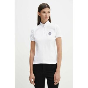 The Kooples polo de bumbac culoarea alb, FPOC29010K imagine