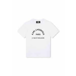 Karl Lagerfeld tricou de bumbac pentru copii culoarea alb, Z30205 imagine