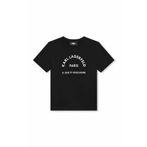 Karl Lagerfeld tricou de bumbac pentru copii culoarea negru, Z30205 imagine