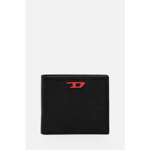 Diesel portofel de piele RAVE BI-FOLD COIN S barbati, culoarea negru, X09903.P3738 imagine