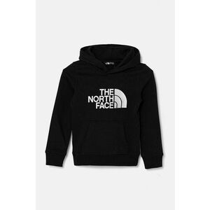 The North Face bluza copii DREW PEAK P/O HOODIE culoarea negru, cu glugă, cu imprimeu, NF0A89HHJK31 imagine