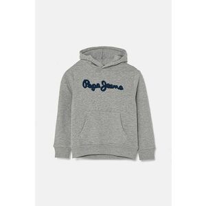 Pepe Jeans bluza copii NEW LAMONTY HOODIE culoarea gri, cu glugă, melanj, PB581614 imagine