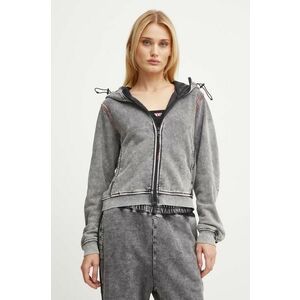 Diesel bluza AWST-ABIRA-HT44 femei, culoarea gri, cu glugă, modelator, A15439.0BNDC imagine