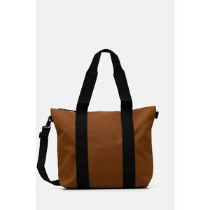 Rains geanta Tote Bag Mini W3 culoarea maro, 14160-63 imagine