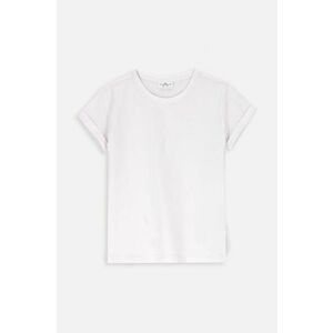 Coccodrillo tricou de bumbac pentru copii culoarea alb, BASIC GIRL imagine