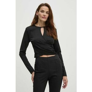 Sisley bluza femei, culoarea negru, neted, 3HGNL105Z imagine