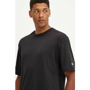 Champion tricou din bumbac barbati, culoarea negru, neted, 219632 imagine