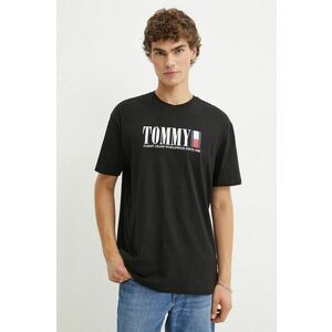 Tommy Jeans tricou barbati, culoarea negru, cu imprimeu, DM0DM18533 imagine