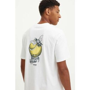 Hummel tricou din bumbac Hummel x Peanuts barbati, culoarea alb, cu imprimeu, 226083 imagine