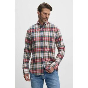 Gant camasa din bumbac barbati, culoarea rosu, cu guler button-down, regular, 3240165 imagine