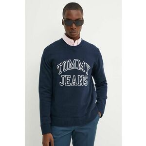 Tommy Jeans cardigan din bumbac culoarea albastru marin imagine