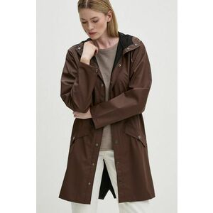 Rains geaca Long Jacket W3 culoarea maro, de tranzitie, 12020-23 imagine