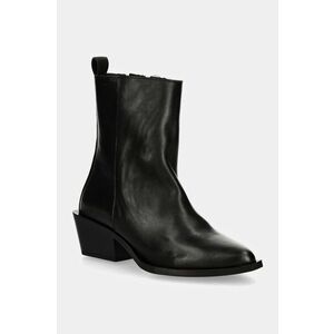 Steve Madden cizme de piele Xylena femei, culoarea negru, cu toc drept, SM11003317 imagine