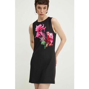 Desigual rochie PHOENIX culoarea negru, mini, mulata, 24WWVW05 imagine