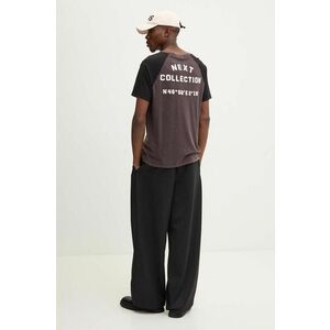 The Kooples tricou barbati, culoarea maro, cu imprimeu, HTSC29011K imagine