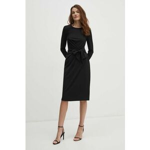 Sisley rochie culoarea negru, mini, evazati, 4NQXLV066 imagine