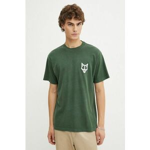 Naked Wolfe tricou din bumbac barbati, culoarea verde, cu imprimeu, classic.tee imagine