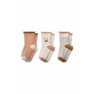 Liewood sosete copii Eloy Baby Socks 3-Pack 3-pack culoarea roz, LW18503 imagine