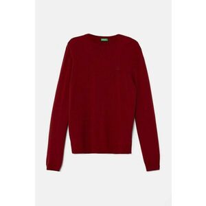 United Colors of Benetton pulover pentru copii din amestec de lana culoarea bordo, light, 1032C106W imagine