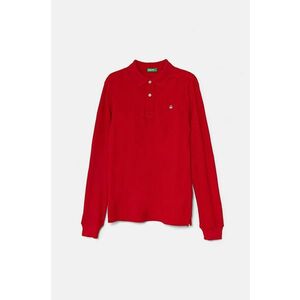 United Colors of Benetton longsleeve din bumbac pentru copii culoarea rosu, neted, 3089C300Z imagine