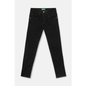 United Colors of Benetton pantaloni din catifea pentru copii culoarea negru, neted, 4AD5CE00M imagine