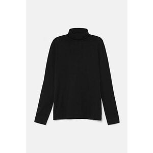 United Colors of Benetton longsleeve copii culoarea negru, neted, 3DKEC202O imagine