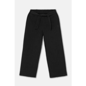 United Colors of Benetton pantaloni de trening din bumbac pentru copii culoarea negru, neted, 3J68CF05F imagine