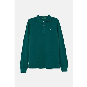 United Colors of Benetton tricou polo copii culoarea verde, neted, 3089C300Z imagine