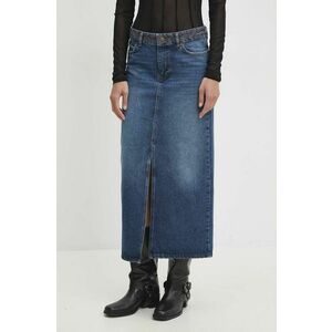 BA&SH fustă din denim midi, dreaptă, 1H24MATH imagine