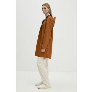 Rains geaca de ploaie Long Jacket W3 culoarea portocaliu, de tranzitie, 12020-63 imagine