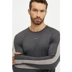 Icebreaker longsleeve funcțional ZoneKnit 200 culoarea gri, IB0A56HA5851 imagine