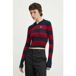 Tommy Jeans pulover femei, culoarea albastru marin, DW0DW18679 imagine