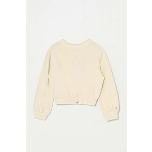 United Colors of Benetton hanorac de bumbac pentru copii culoarea bej, neted, 33NVC400B imagine