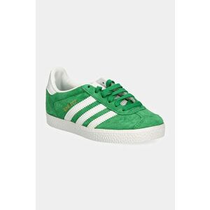 adidas Originals sneakers pentru copii GAZELLE C culoarea verde, IH9910 imagine