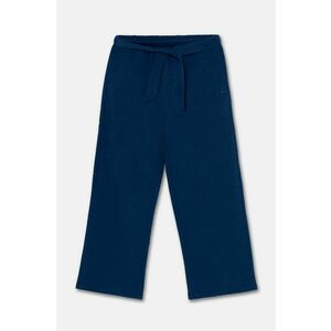 United Colors of Benetton pantaloni de bumbac pentru copii culoarea albastru marin, neted imagine