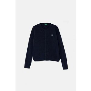 United Colors of Benetton cardigan de lână pentru copii culoarea albastru marin, light, 1244C500N imagine