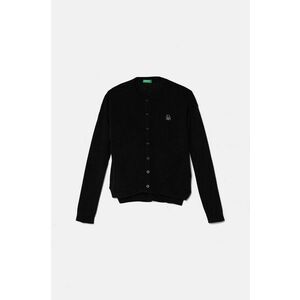 United Colors of Benetton cardigan de lână pentru copii culoarea negru, light, 1244C500N imagine