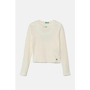 United Colors of Benetton longsleeve copii culoarea bej, 39QFC10K5 imagine