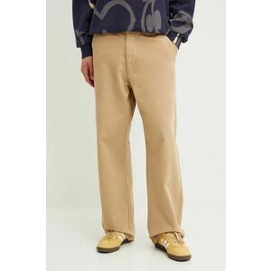 Desigual pantaloni de bumbac TEXAS culoarea bej, drept, 24WMPW06 imagine